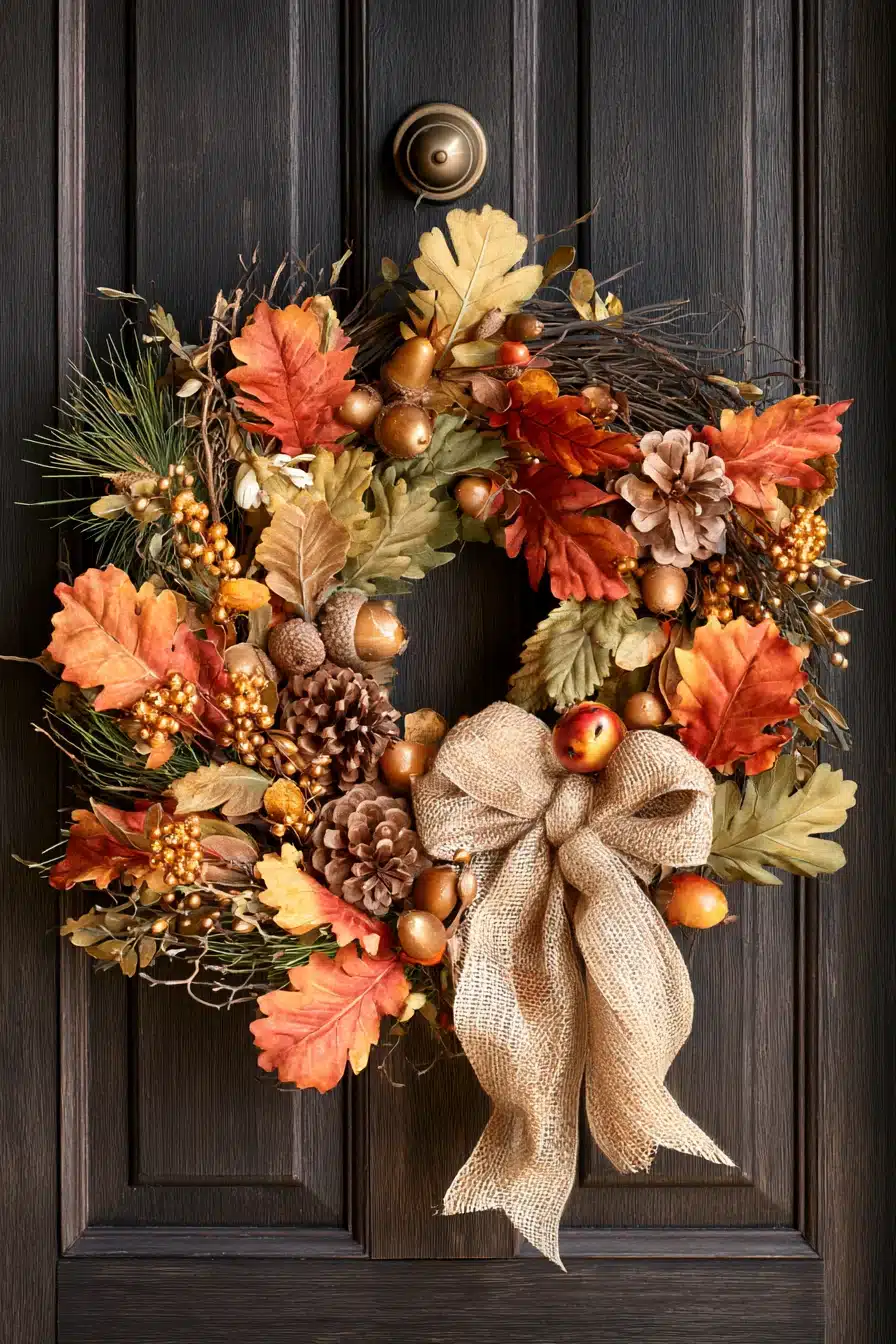 27 Gorgeous Fall Wreaths for Front Door Style and Seasonal Charm