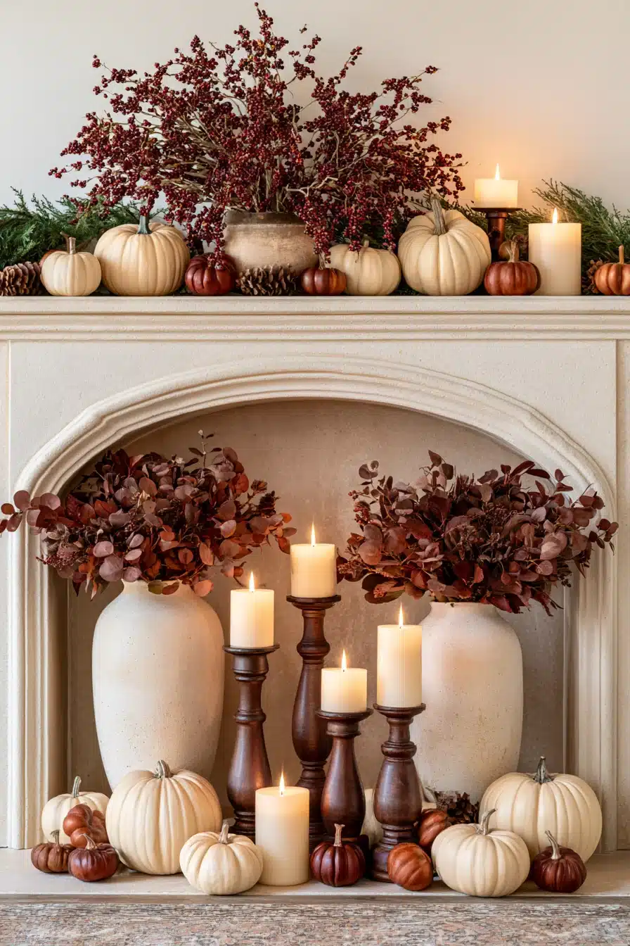27 Autumn Fireplace Decor Ideas for a Warm Cozy Home