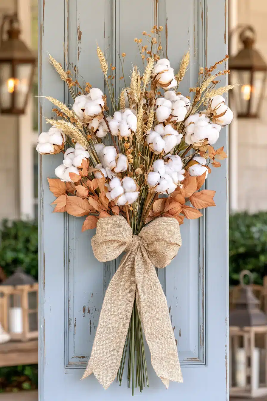 27 Gorgeous Fall Front Door Wreaths for a Warm Autumn Welcome
