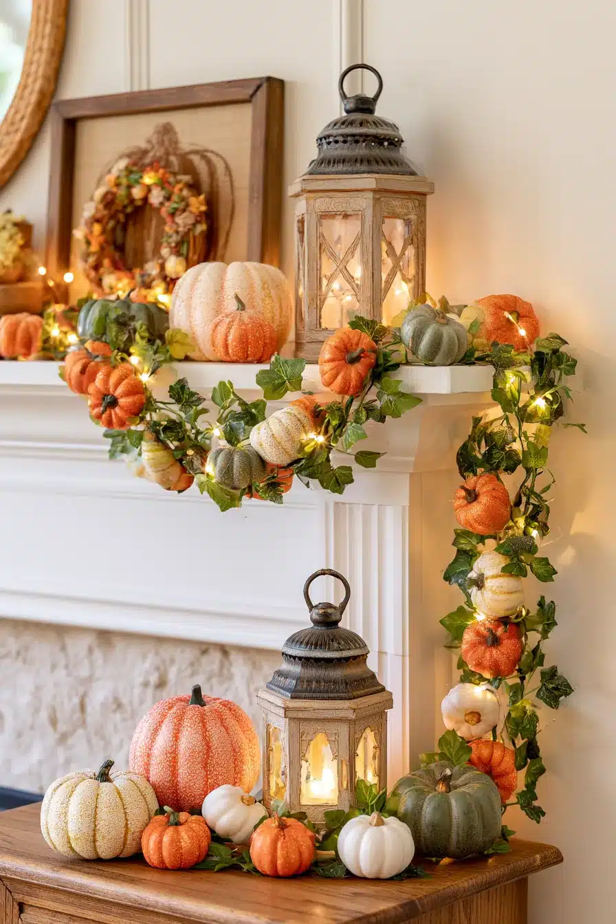 27 Gorgeous Fall Garland Mantle Ideas for a Cozy Seasonal Display