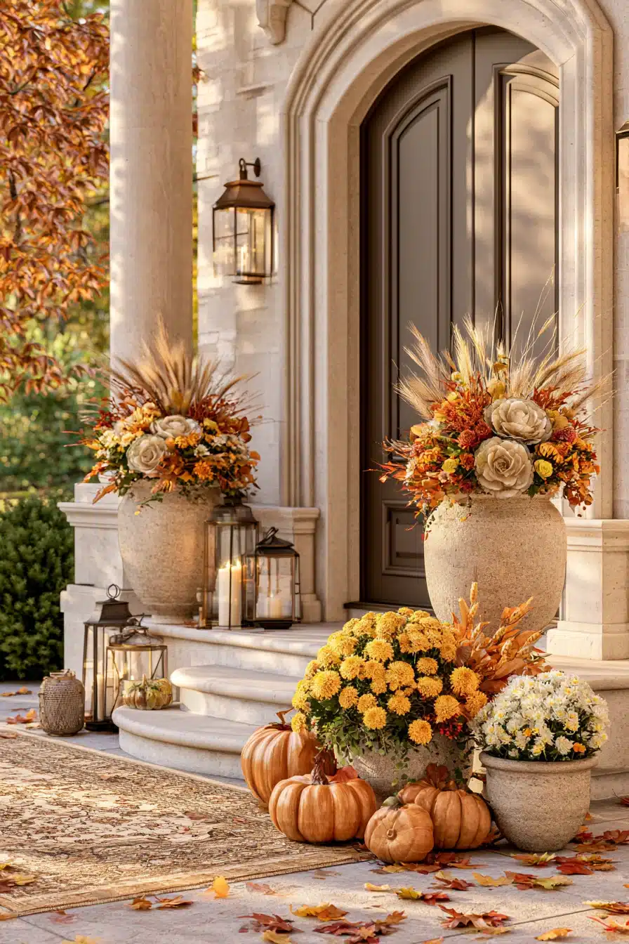 27 Beautiful Thanksgiving Porch Decorations for a Warm Holiday Welcome