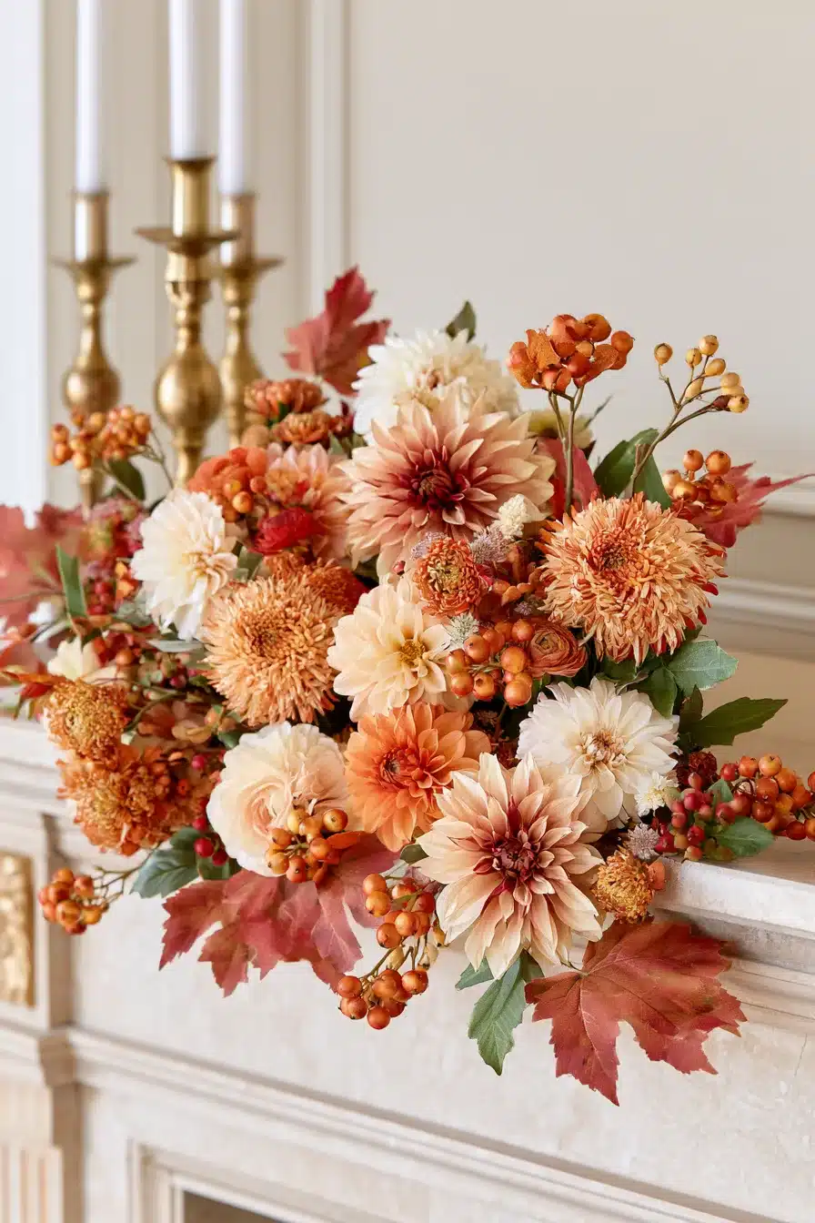 27 Gorgeous Fall Garland Mantle Ideas for a Cozy Seasonal Display