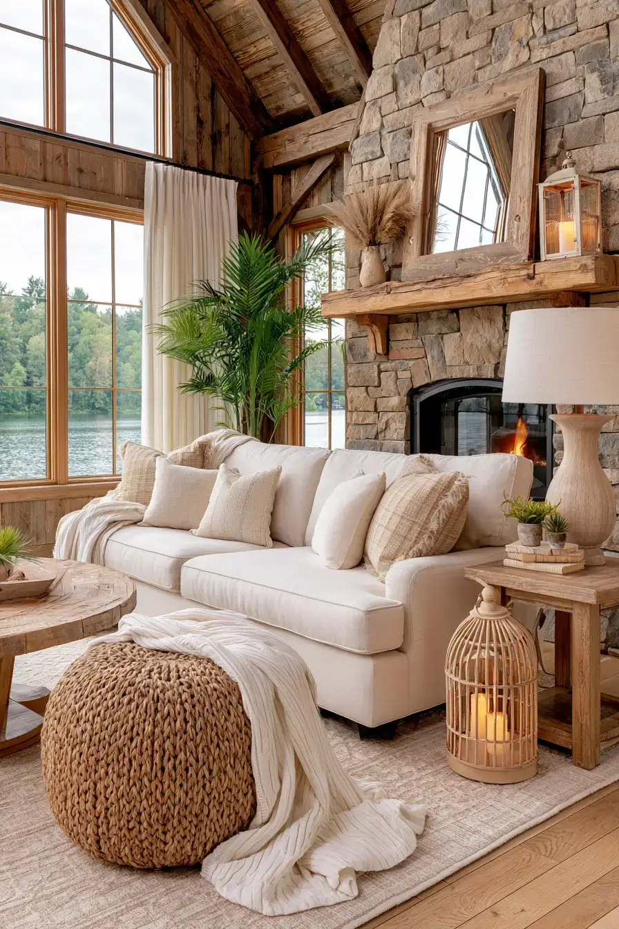 27 Cozy Lake Cabin Interiors Filled With Rustic Charm