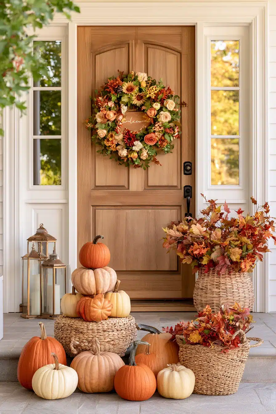 27 Beautiful Thanksgiving Door Decorations for a Warm Festive Welcome