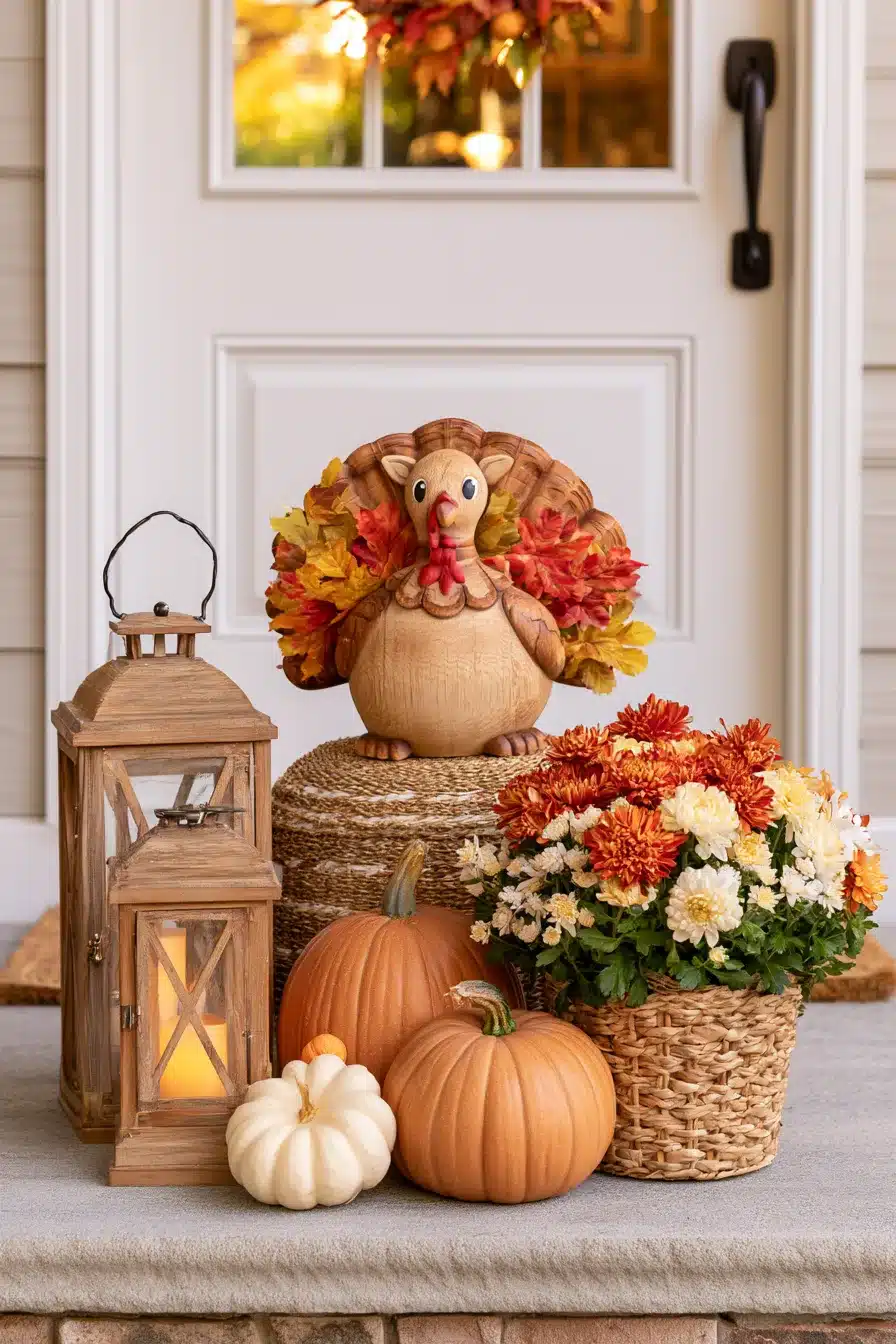 27 Beautiful Thanksgiving Porch Decorations for a Warm Holiday Welcome