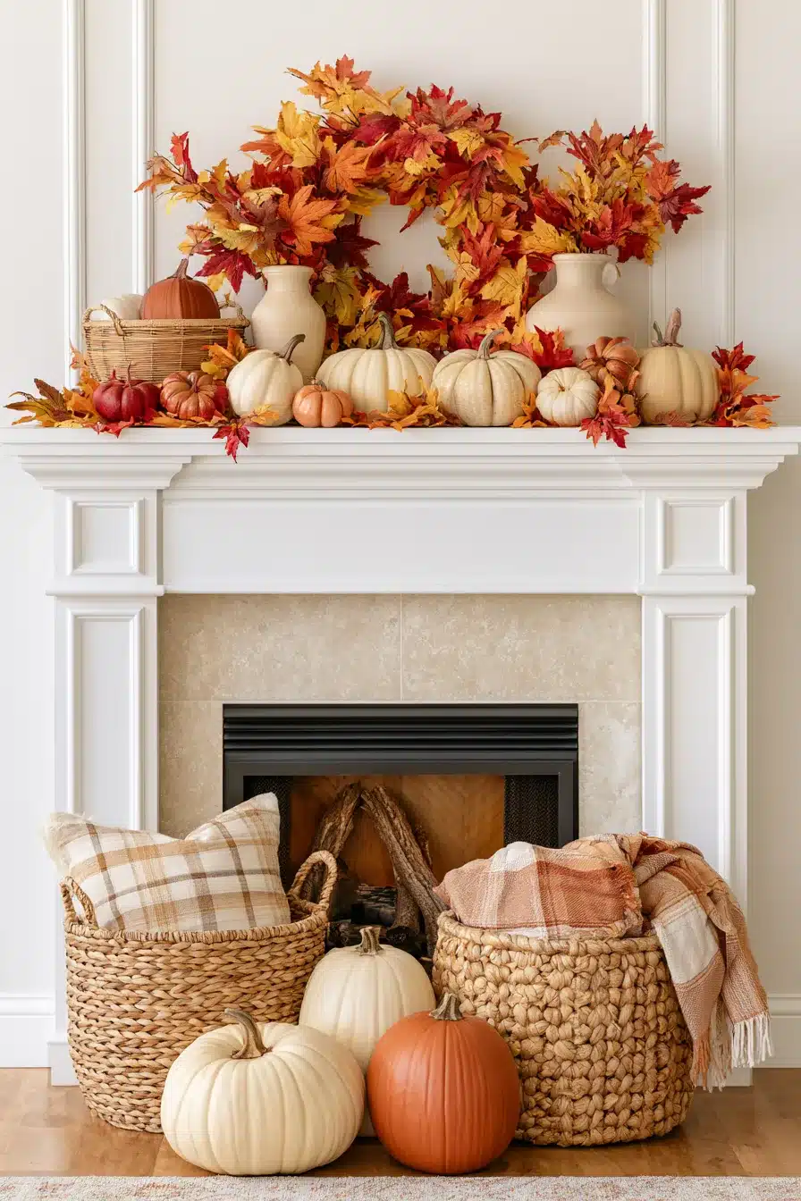27 Autumn Fireplace Decor Ideas for a Warm Cozy Home