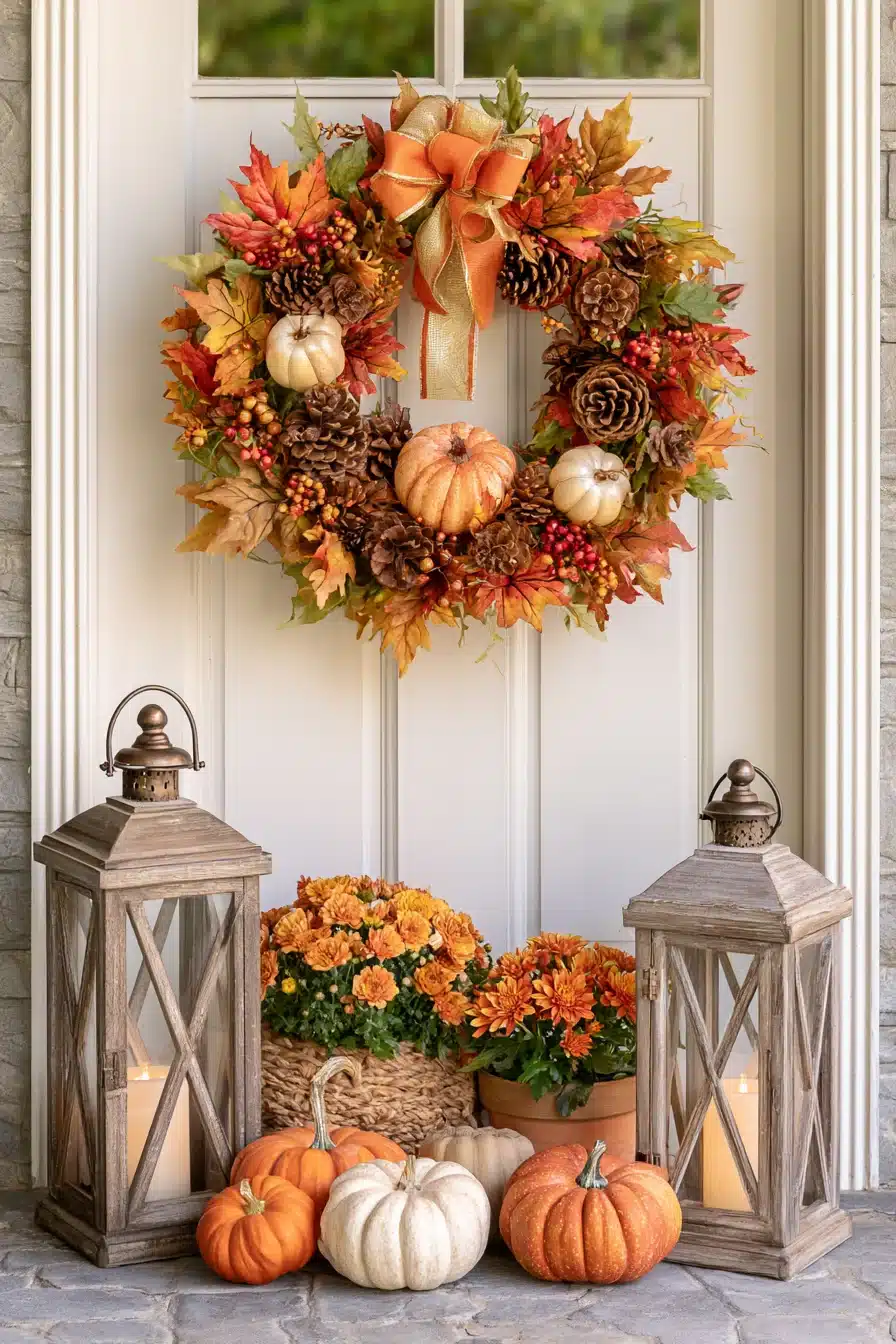 27 Gorgeous Fall Wreaths for Front Door Style and Seasonal Charm