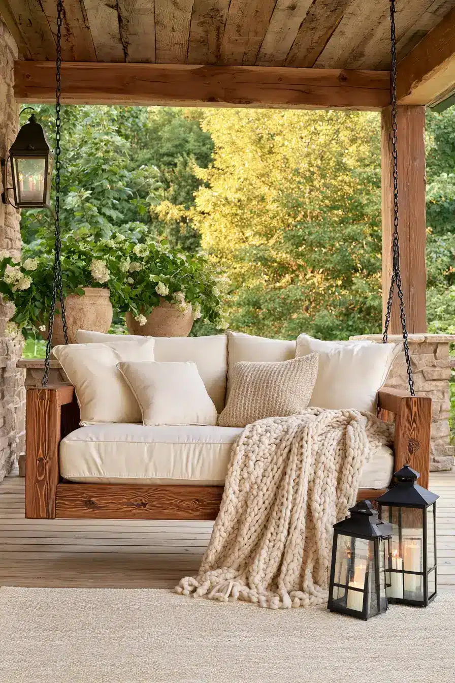 27 Dreamy Porch Swing Ideas for a Cozy Outdoor Escape
