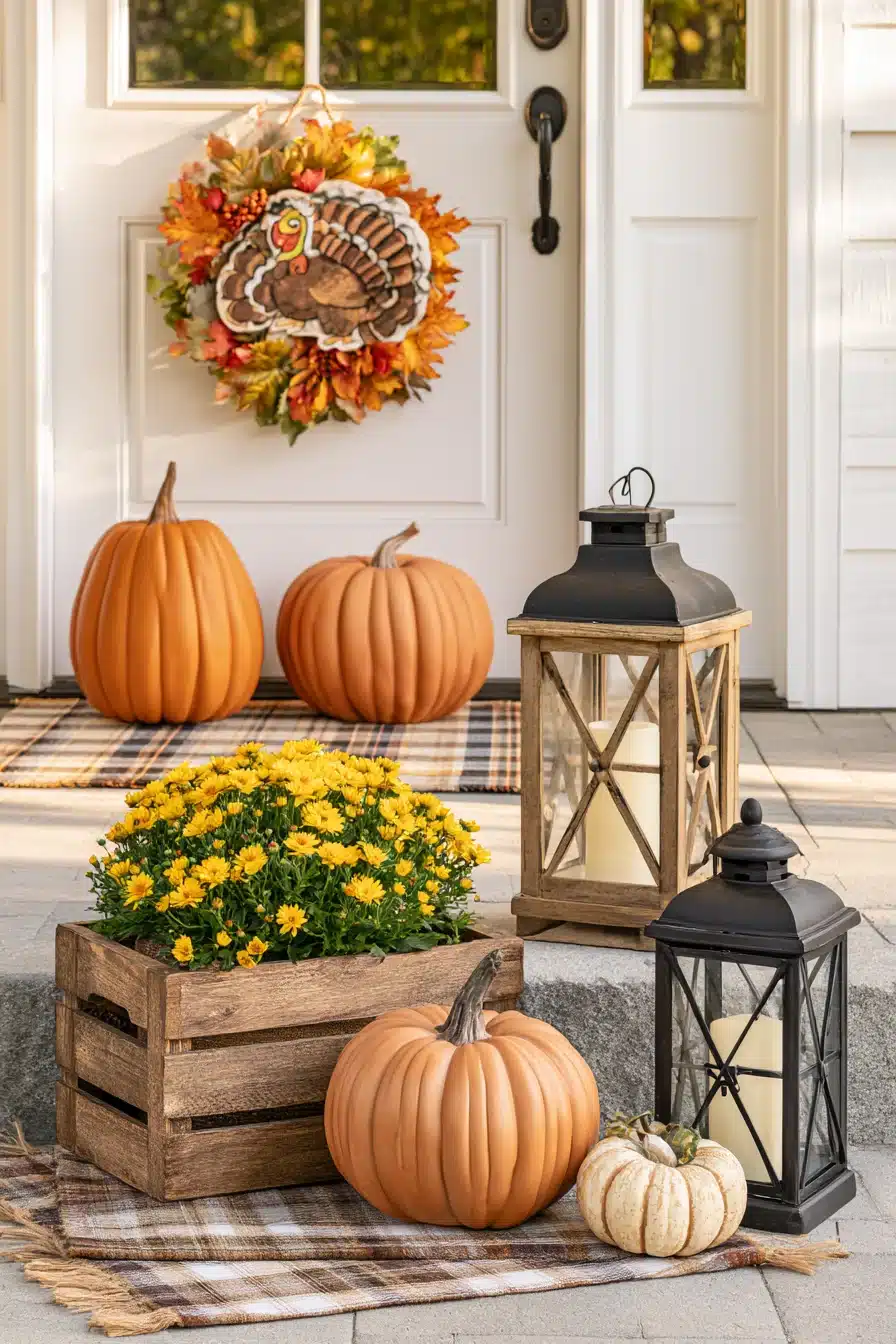 27 Beautiful Thanksgiving Door Decorations for a Warm Festive Welcome