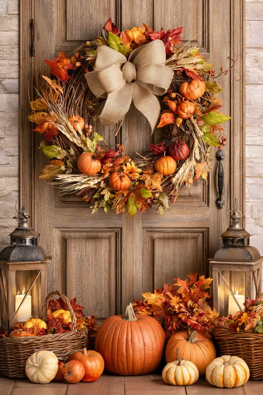 27 Beautiful Fall Wreaths for Your Front Door to Welcome Autumn in Style