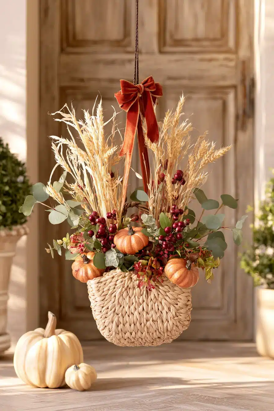 27 Beautiful Thanksgiving Door Decorations for a Warm Festive Welcome