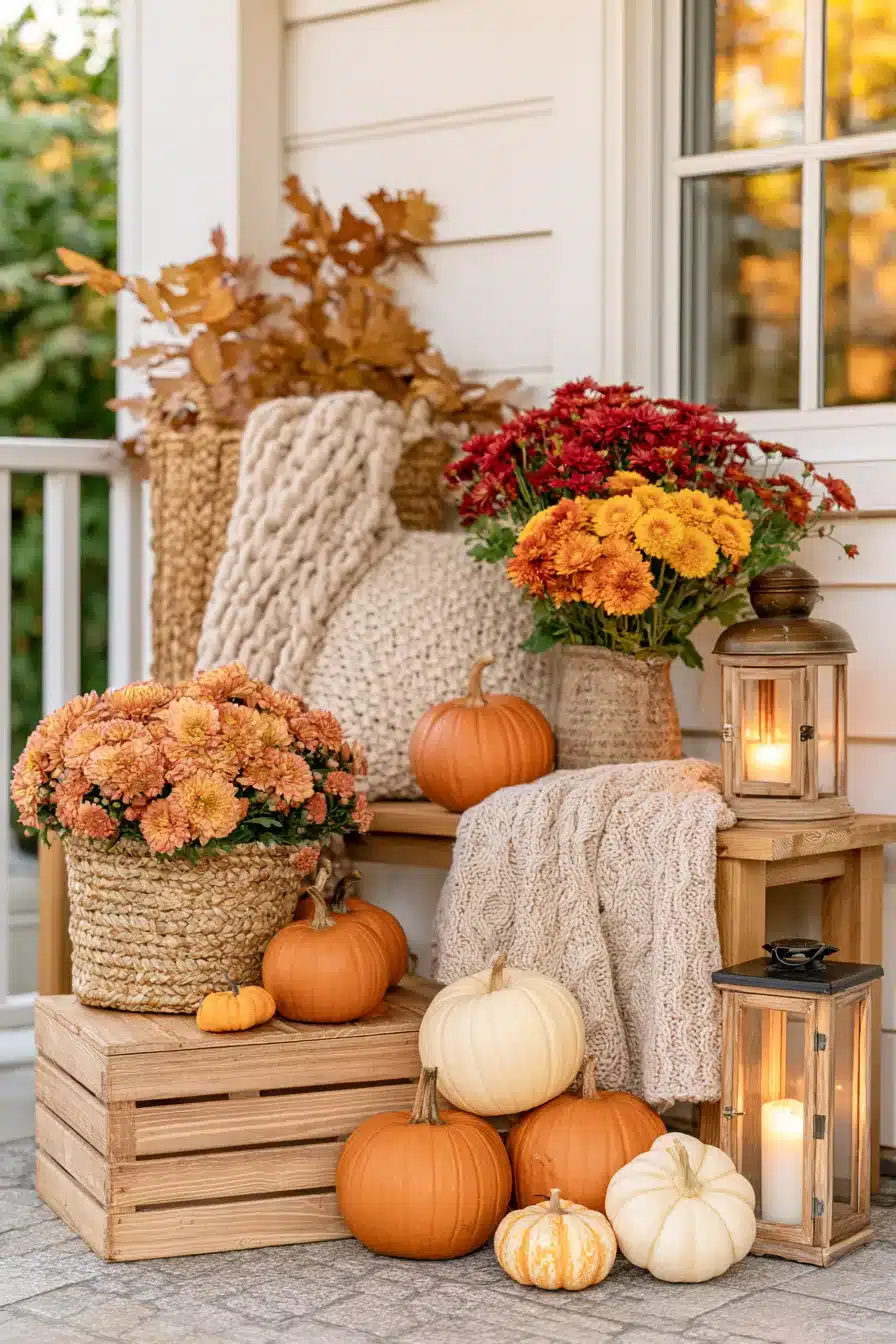 27 Beautiful Thanksgiving Porch Decorations for a Warm Holiday Welcome