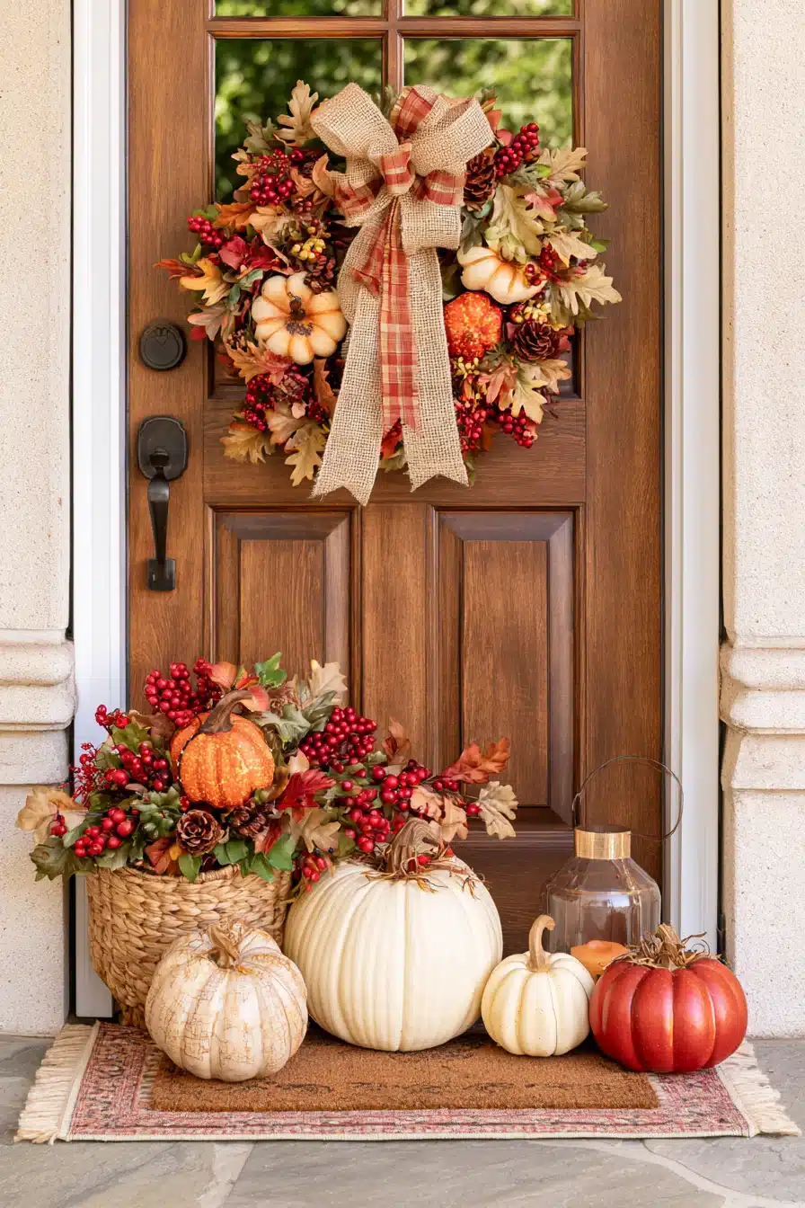 27 Gorgeous Fall Wreaths for Front Door Style and Seasonal Charm