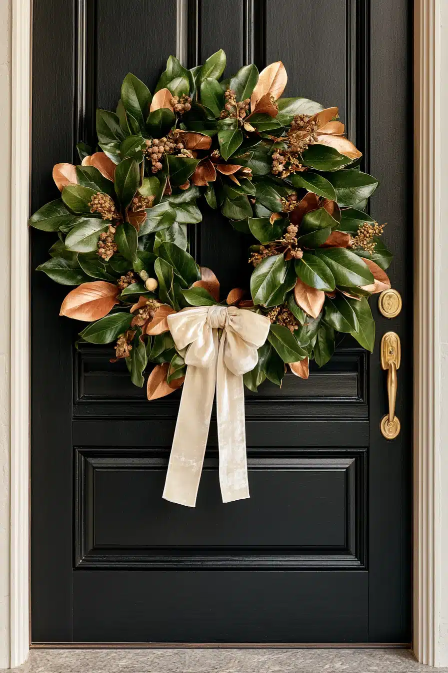 27 Gorgeous Fall Front Door Wreaths for a Warm Autumn Welcome
