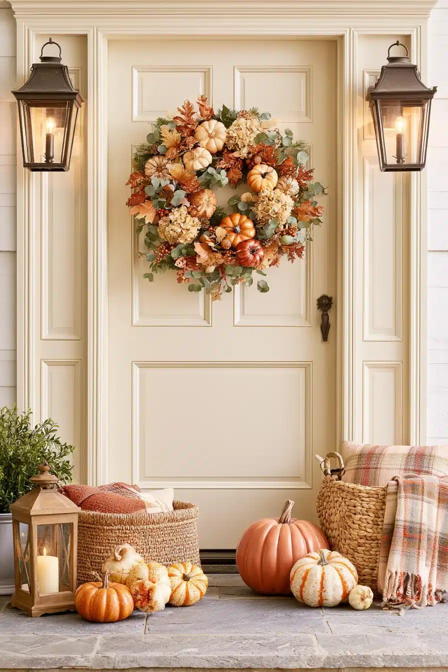 27 Beautiful Fall Wreaths for Your Front Door to Welcome Autumn in Style