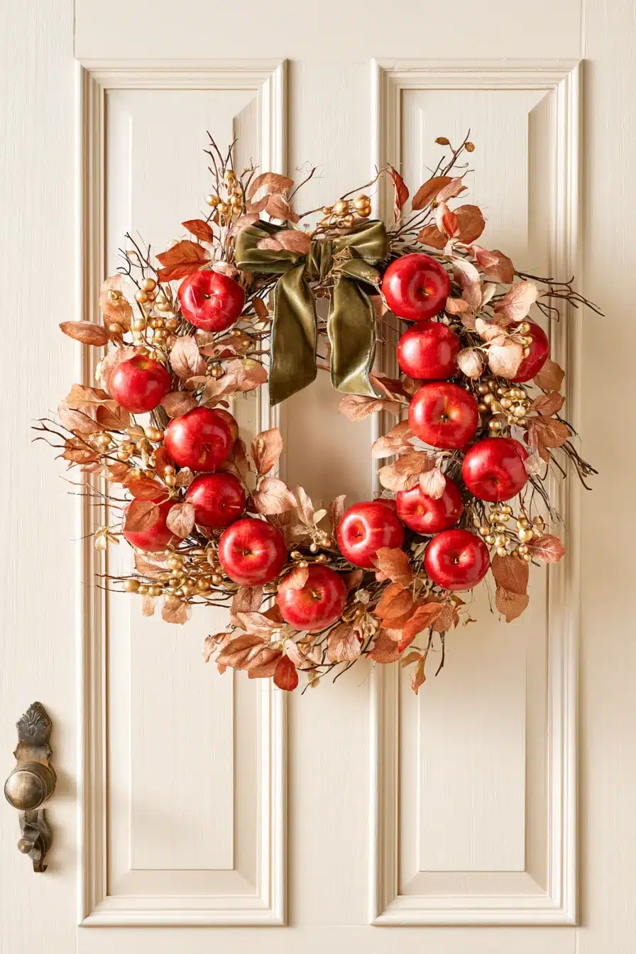 27 Gorgeous Fall Front Door Wreaths for a Warm Autumn Welcome