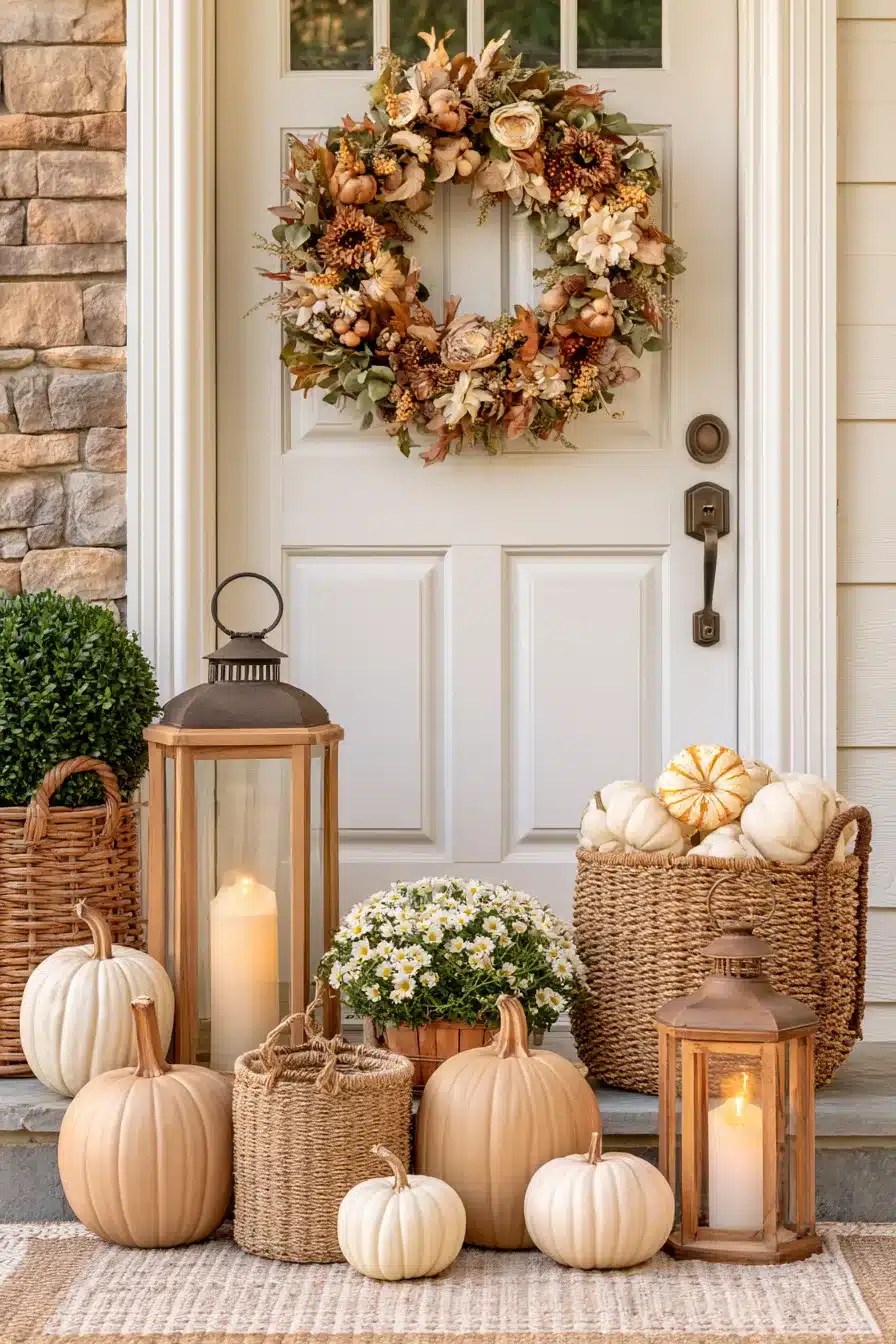 27 Beautiful Thanksgiving Door Decorations for a Warm Festive Welcome