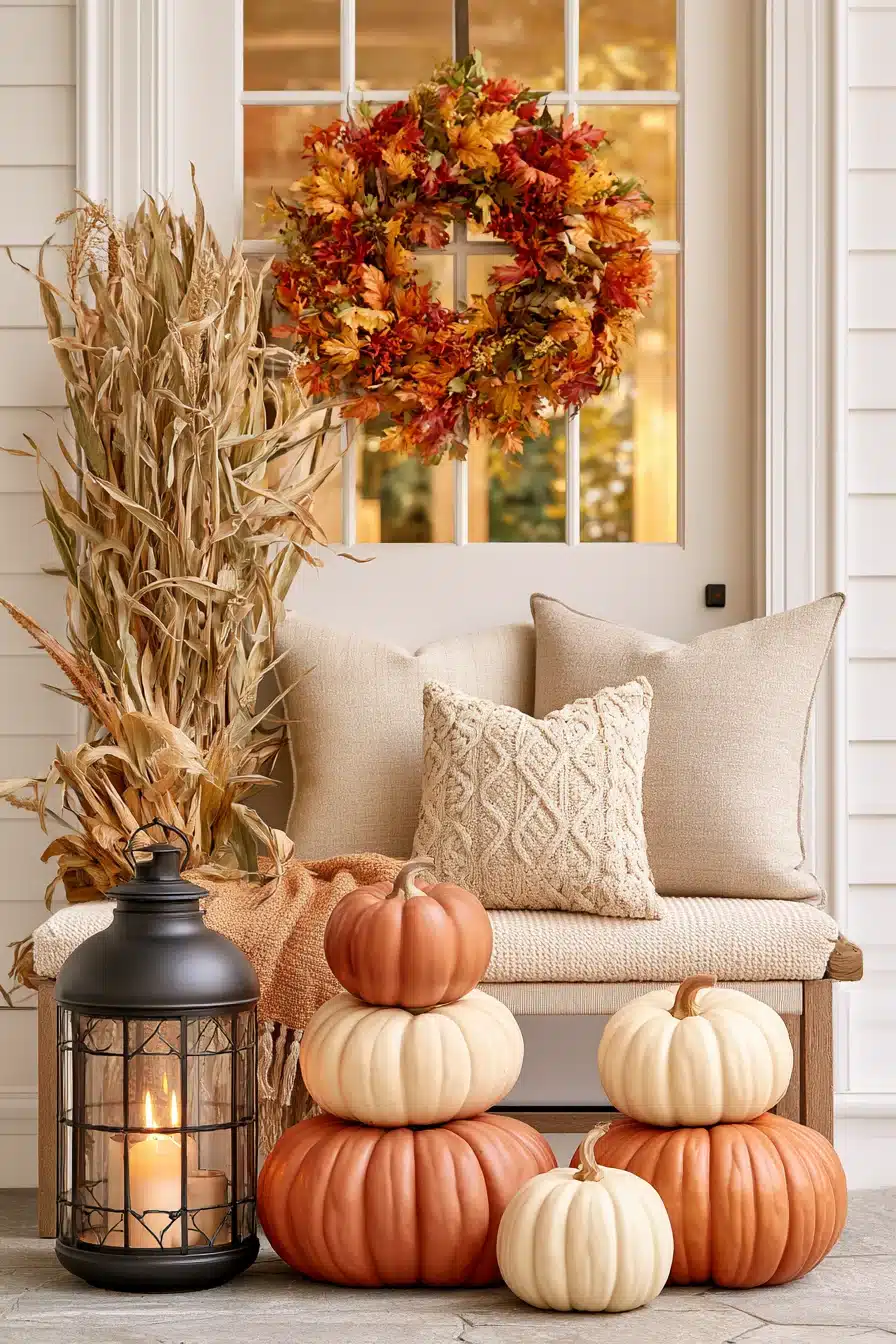 27 Beautiful Thanksgiving Porch Decorations for a Warm Holiday Welcome