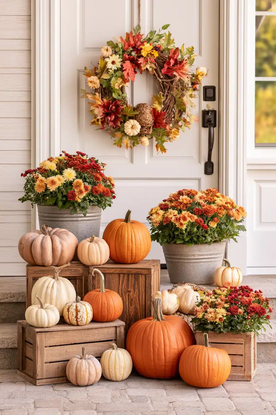 27 Beautiful Thanksgiving Door Decorations for a Warm Festive Welcome