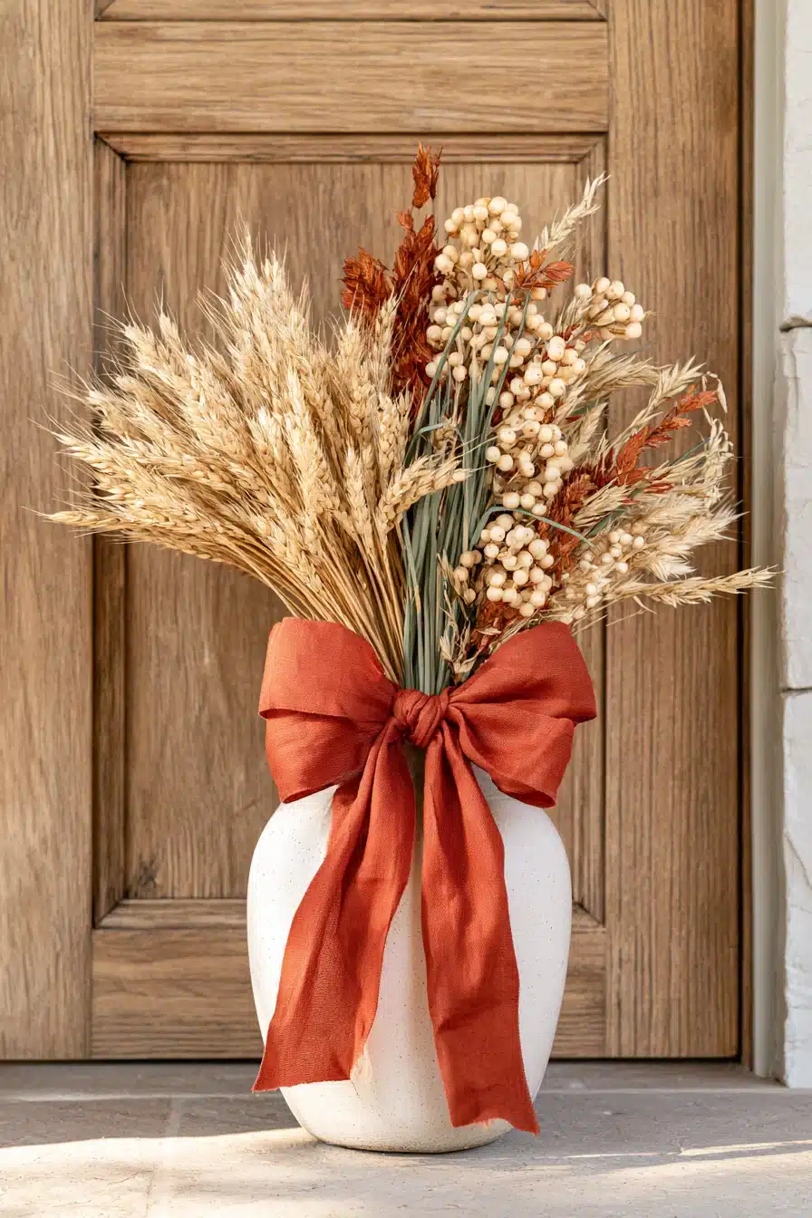 27 Gorgeous Fall Front Door Wreaths for a Warm Autumn Welcome