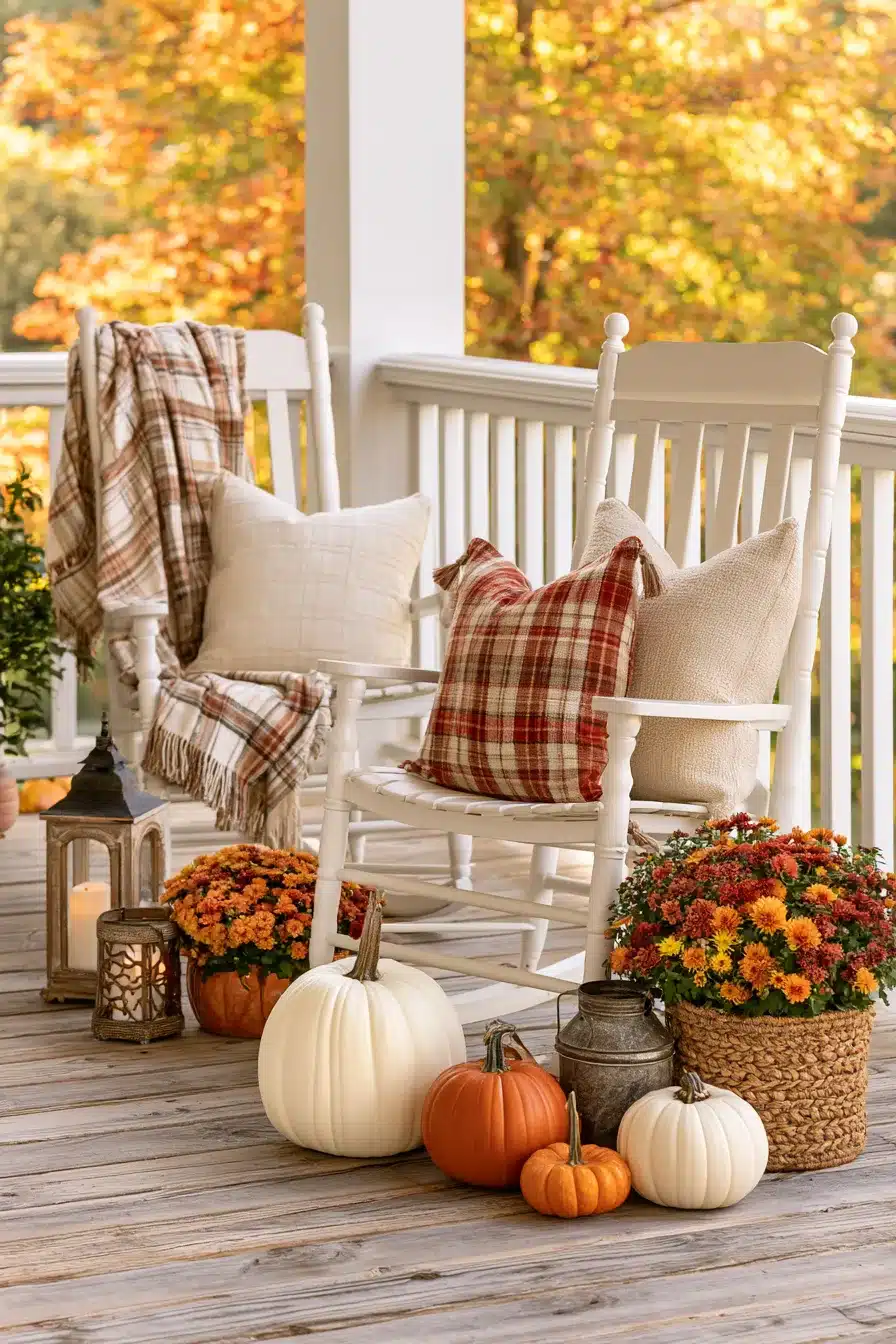 27 Beautiful Thanksgiving Porch Decorations for a Warm Holiday Welcome