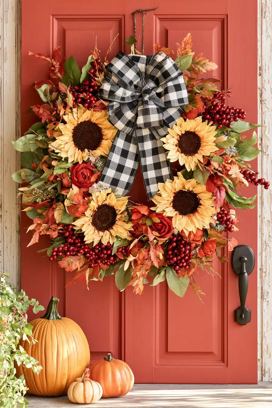 27 Beautiful Fall Wreaths for Your Front Door to Welcome Autumn in Style