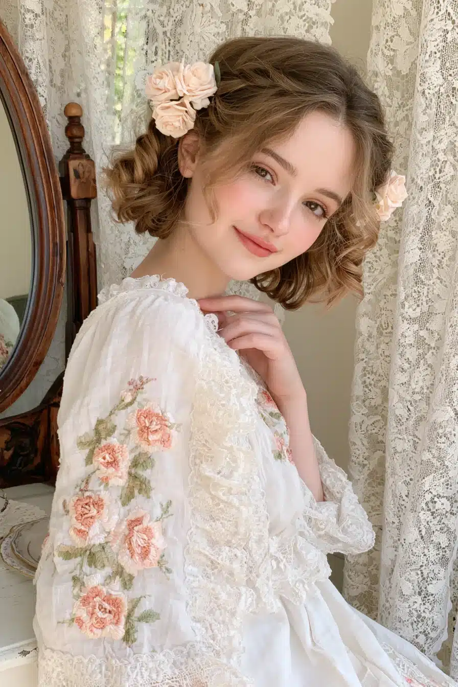 27 Charming Cottagecore Hairstyles for Short Hair With Romantic Countryside Style