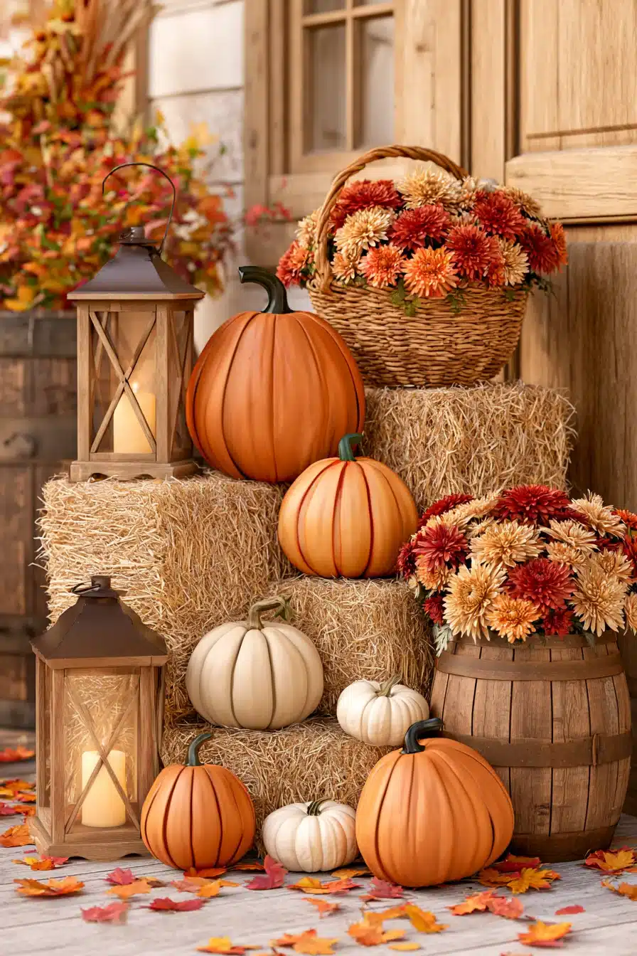 27 Beautiful Thanksgiving Porch Decorations for a Warm Holiday Welcome