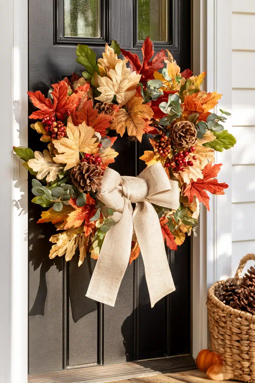 27 Beautiful Thanksgiving Door Decorations for a Warm Festive Welcome