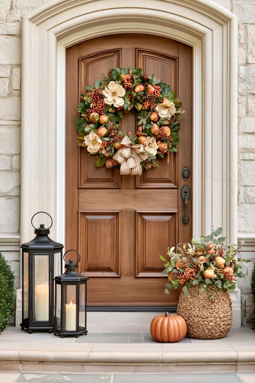 27 Gorgeous Fall Wreaths for Front Door Style and Seasonal Charm