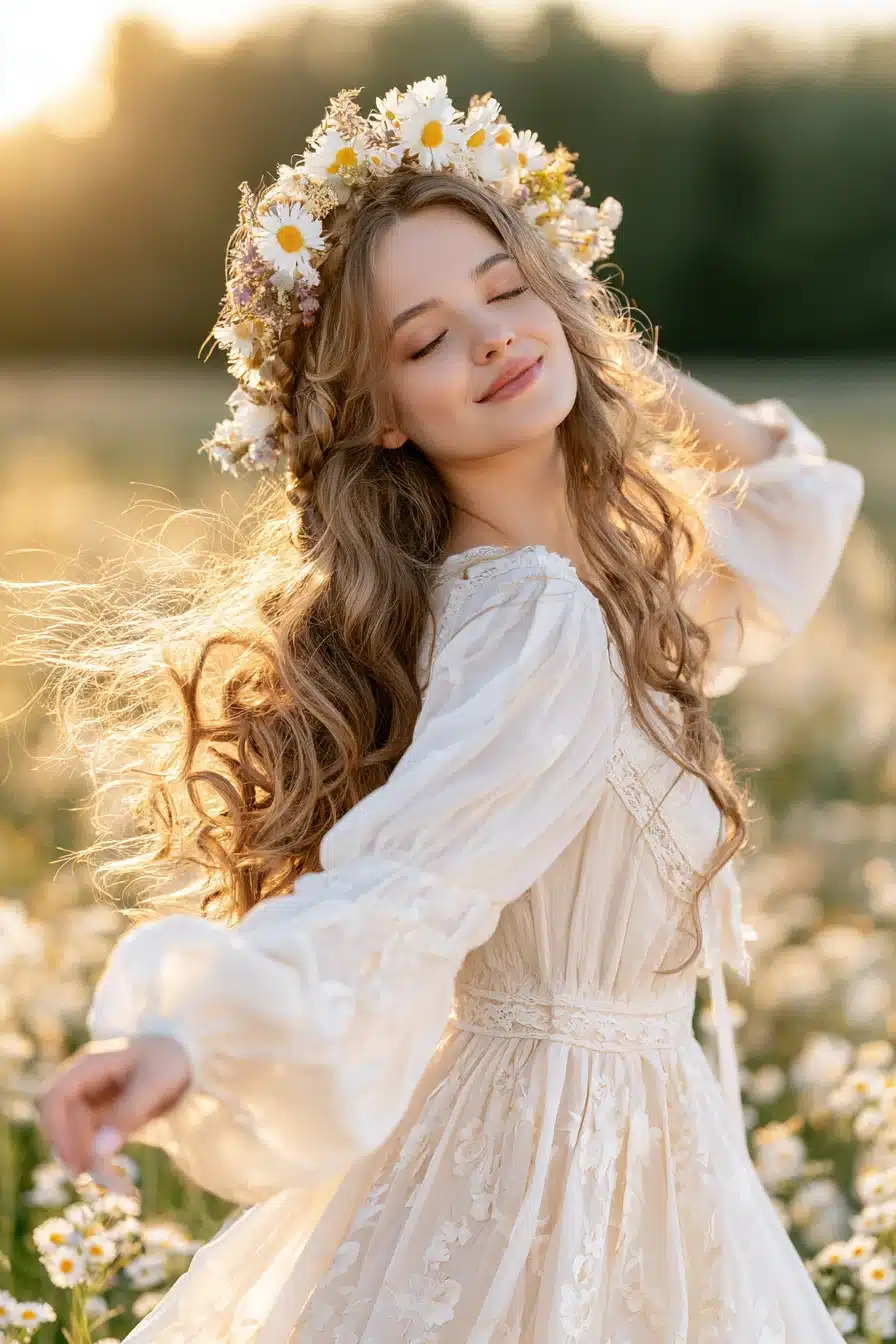 27 Dreamy Cottagecore Aesthetic Hairstyles for a Romantic Natural Look