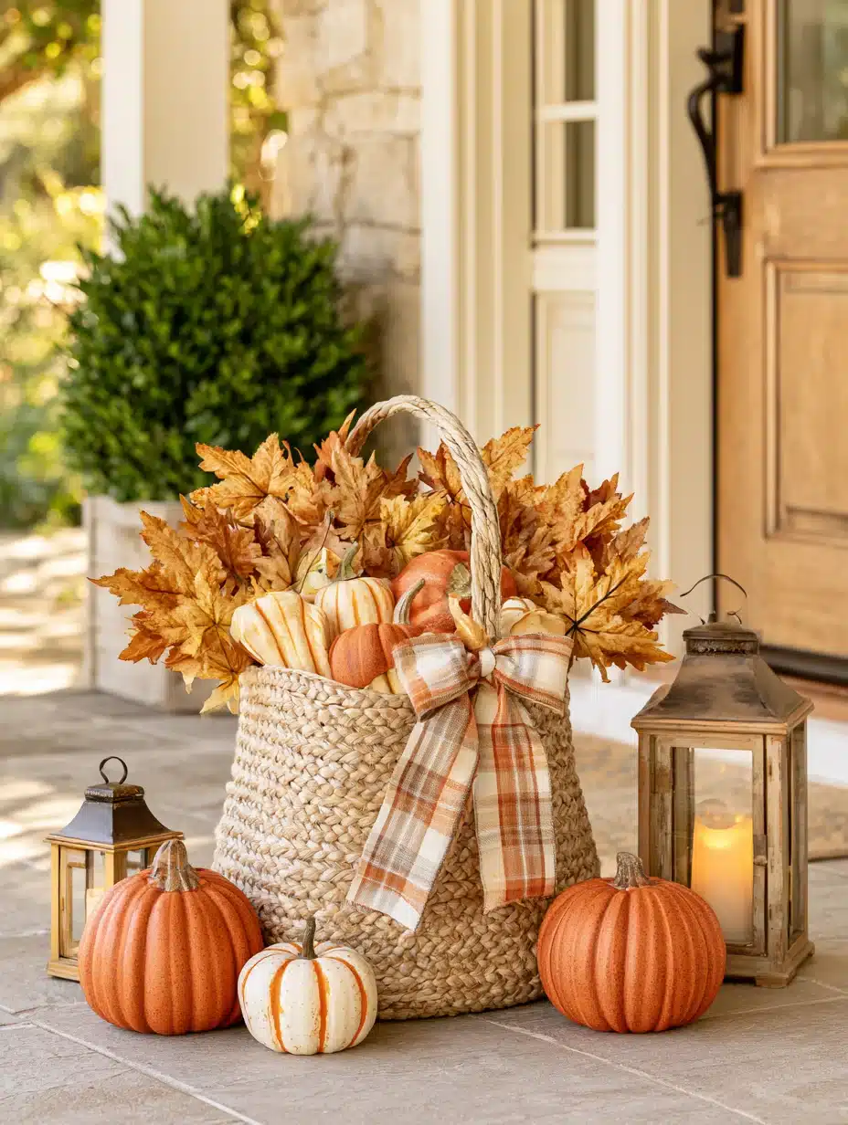 27 Charming Fall Basket Ideas for a Cozy Autumn Home