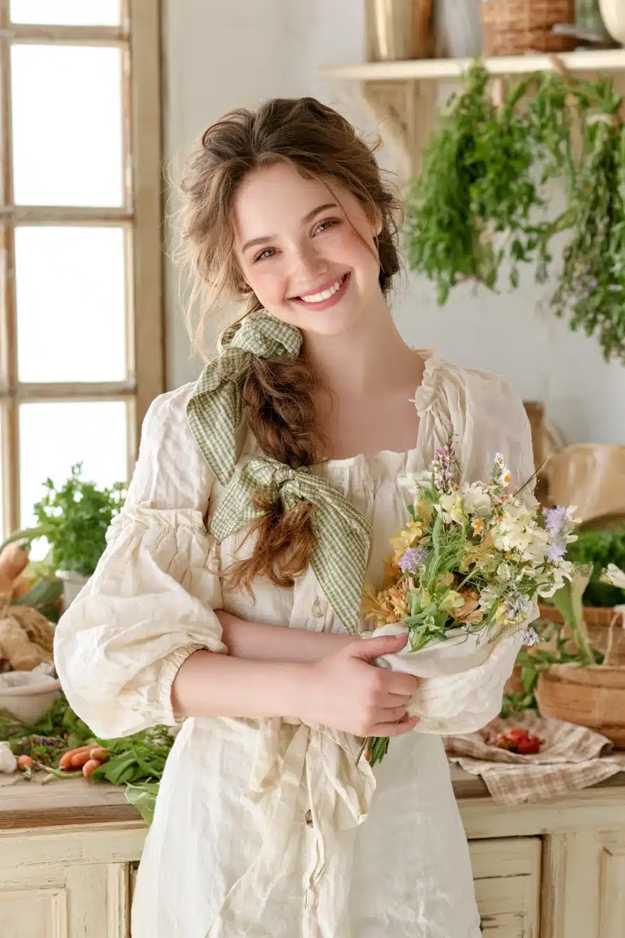 27 Dreamy Cottagecore Aesthetic Hairstyles for a Romantic Natural Look