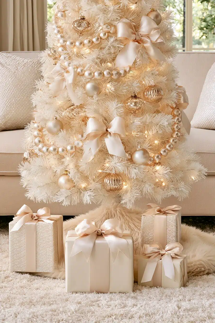 27 Magical White Christmas Tree Ideas For A Dreamy Holiday Home