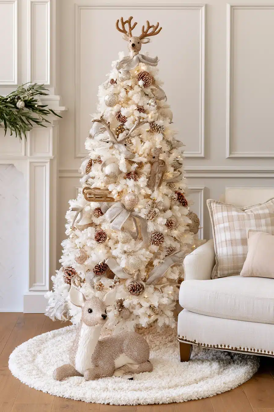 27 Magical White Christmas Tree Ideas For A Dreamy Holiday Home
