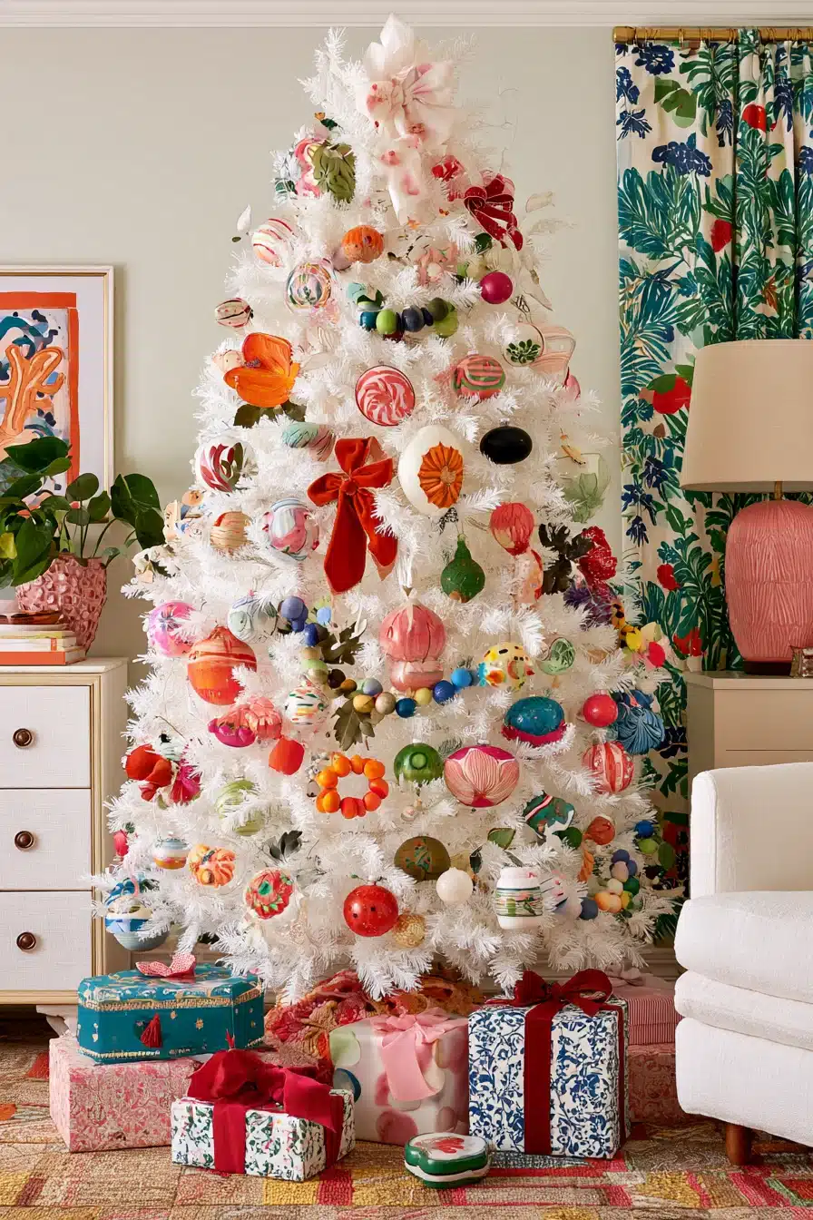 27 Magical White Christmas Tree Ideas For A Dreamy Holiday Home