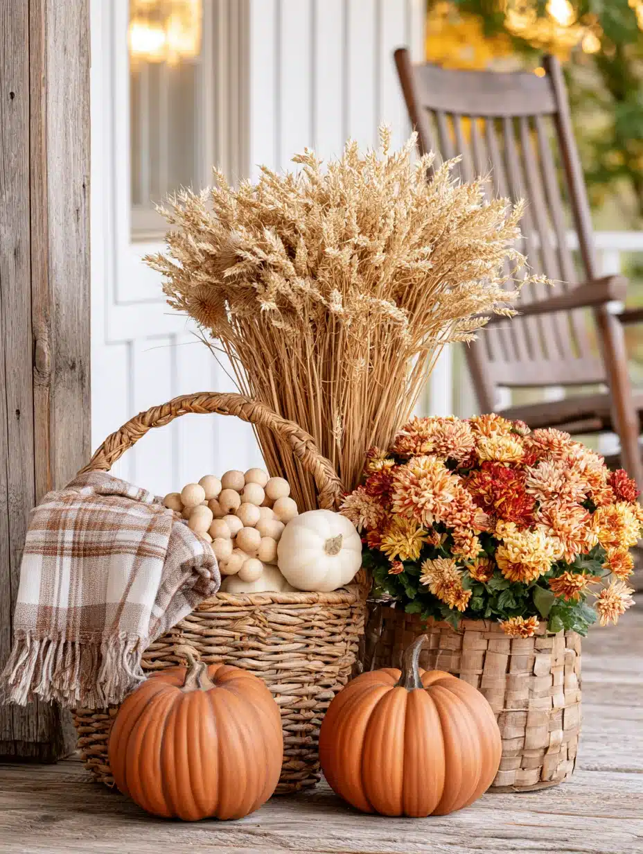 27 Charming Fall Basket Ideas for a Cozy Autumn Home