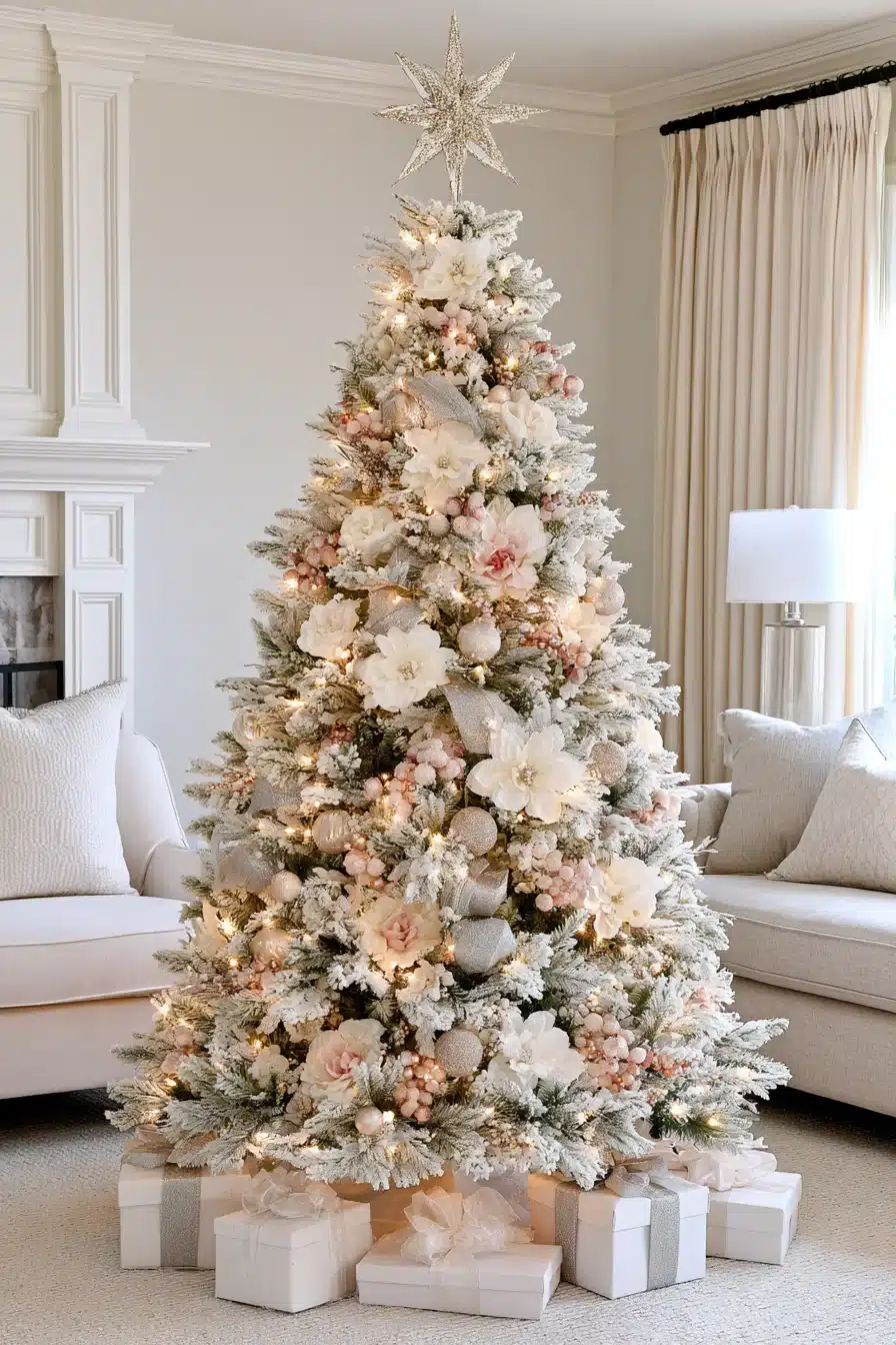 27 Magical White Christmas Tree Ideas For A Dreamy Holiday Home