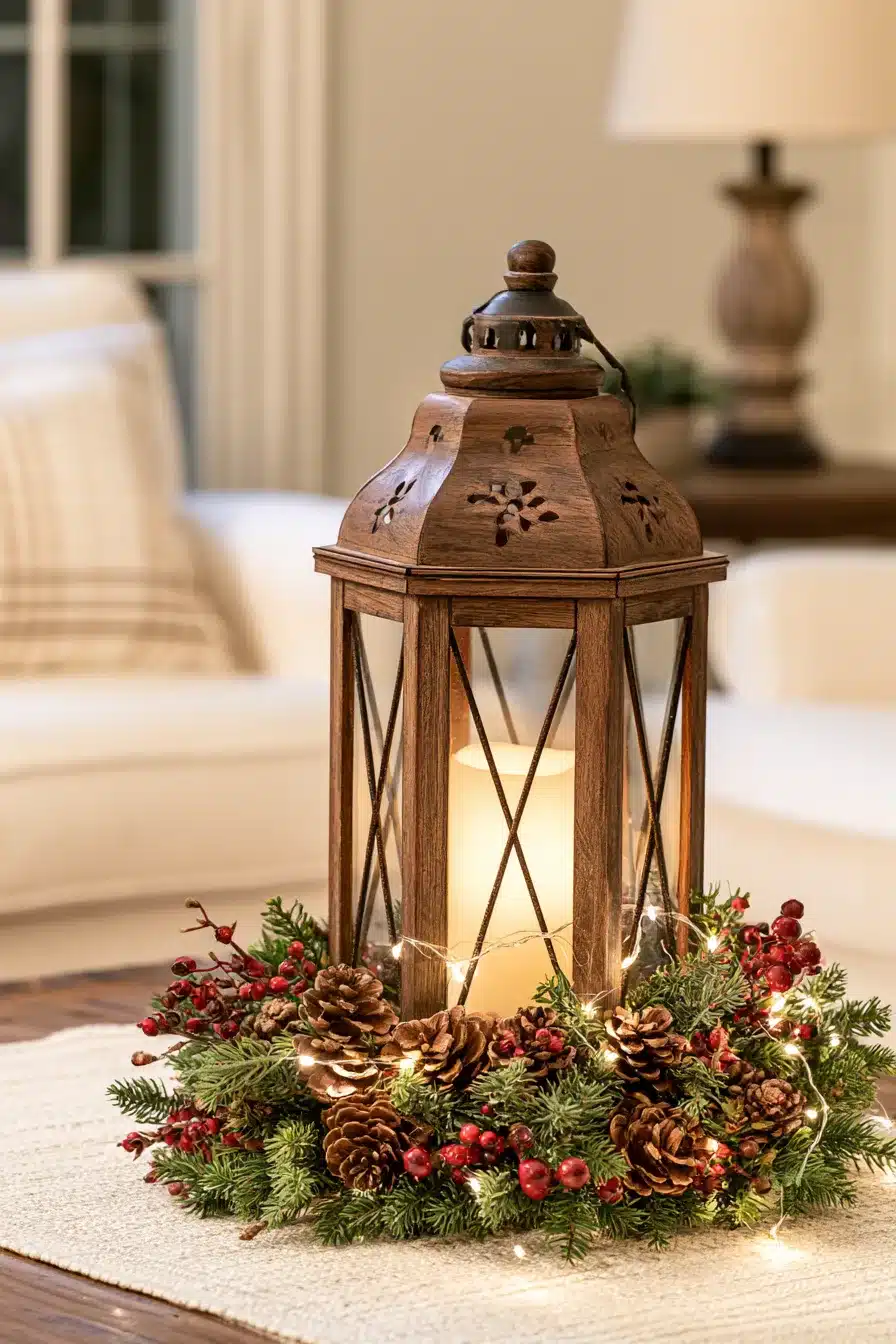 27 Cozy Christmas Coffee Table Decor Ideas To Make Your Living Room Shine