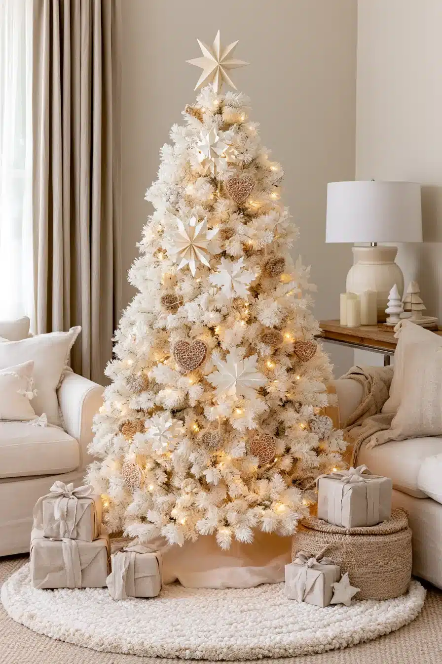 27 Magical White Christmas Tree Ideas For A Dreamy Holiday Home