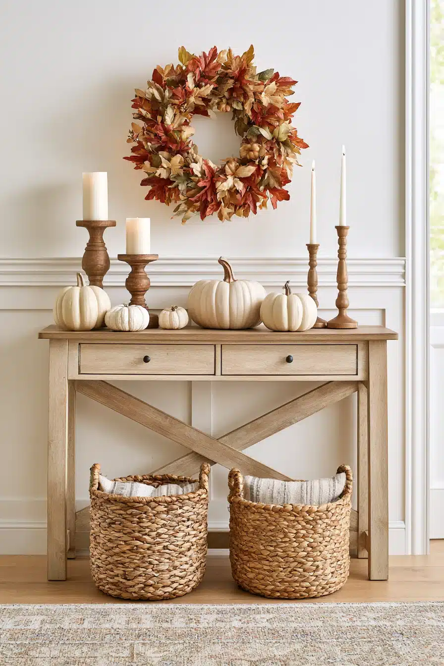 27 Cozy Fall Entryway Decor Ideas For A Warm Welcome