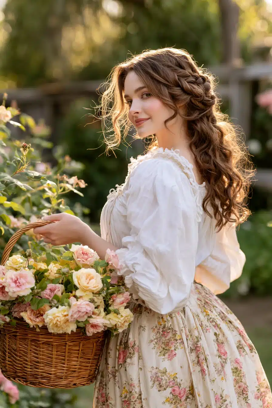 27 Dreamy Cottagecore Aesthetic Hairstyles for a Romantic Natural Look