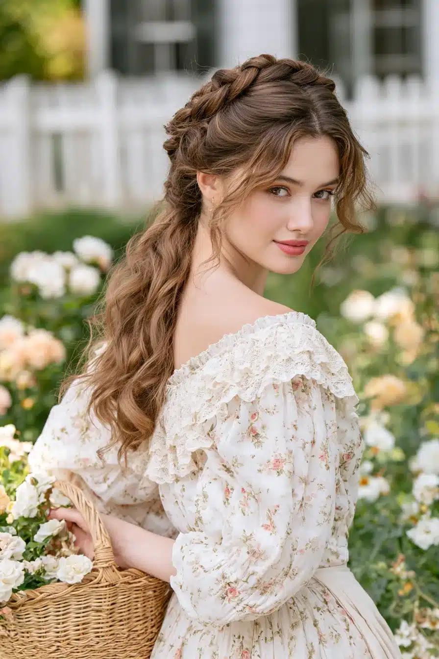 27 Dreamy Cottagecore Hairstyles for Long Hair With Romantic Charm