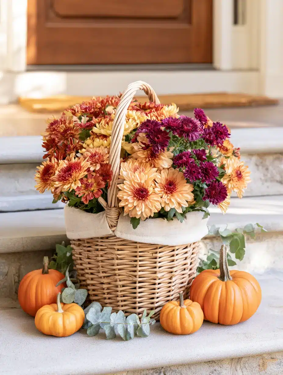 27 Charming Fall Basket Ideas for a Cozy Autumn Home