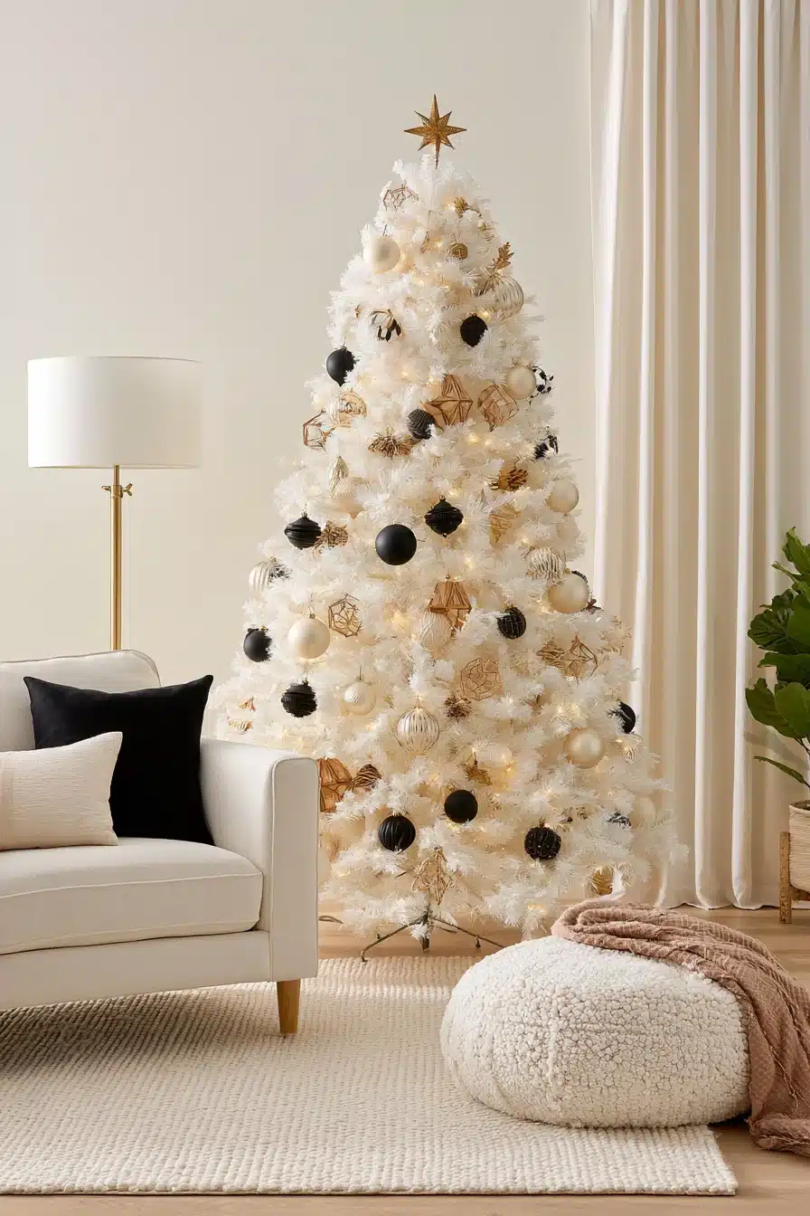27 Magical White Christmas Tree Ideas For A Dreamy Holiday Home