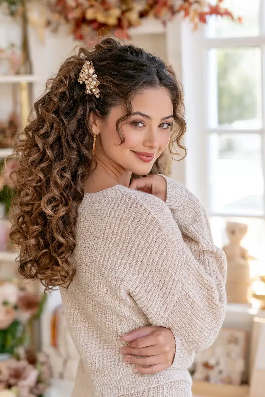 27 Gorgeous Autumn Curly Hairstyles for a Cozy Seasonal Look