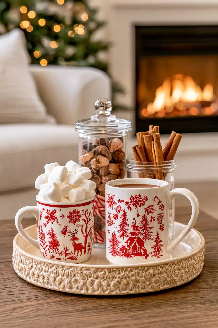 27 Cozy Christmas Coffee Table Decor Ideas To Make Your Living Room Shine