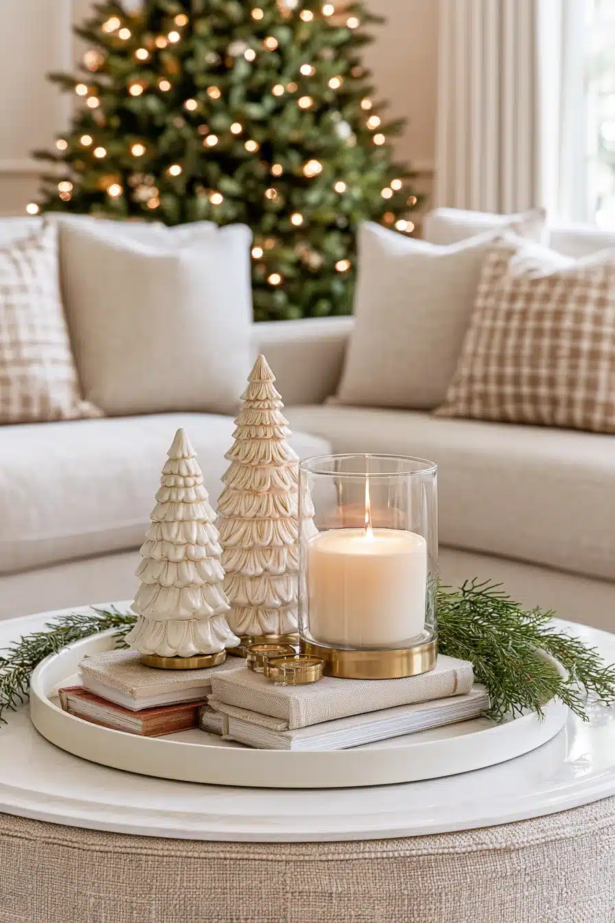 27 Cozy Christmas Coffee Table Decor Ideas To Make Your Living Room Shine