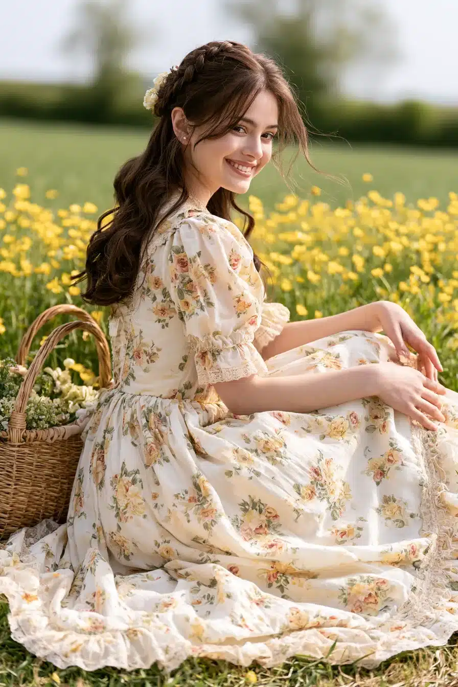 27 Dreamy Cottagecore Aesthetic Hairstyles for a Romantic Natural Look