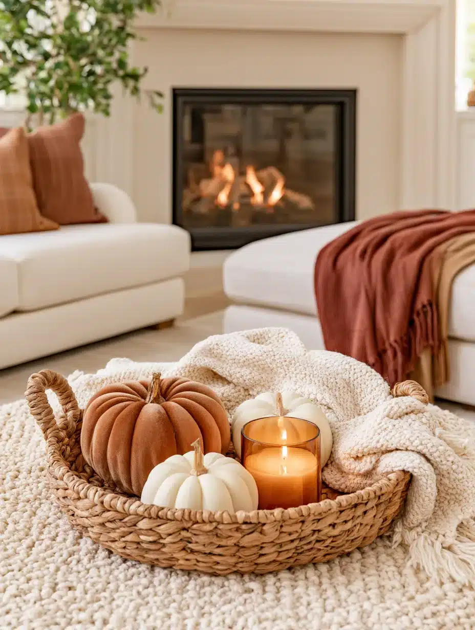 27 Charming Fall Basket Ideas for a Cozy Autumn Home